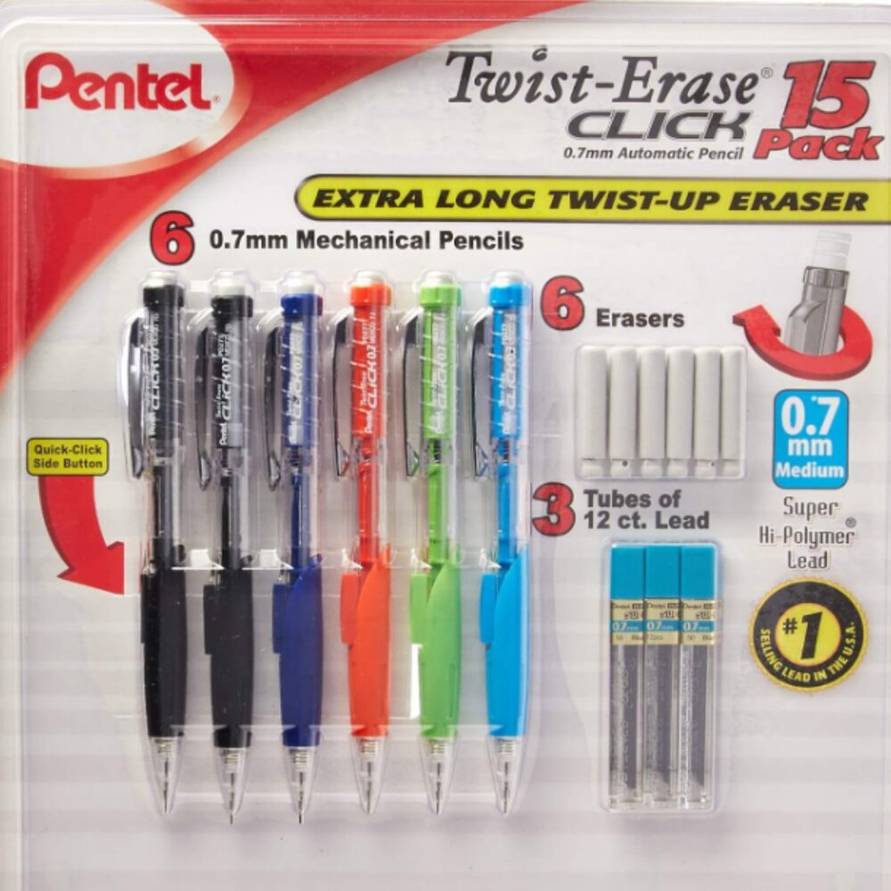 Pentel Twist-Erase Click Mechanical Pencil Set